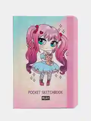 Карамельный скетчбук А6 MyArt Pocket, с резинкой, 48 листов. Проф-Пресс