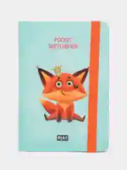 Лазурный скетчбук А6 MyArt Pocket, с резинкой, 48 листов. Проф-Пресс