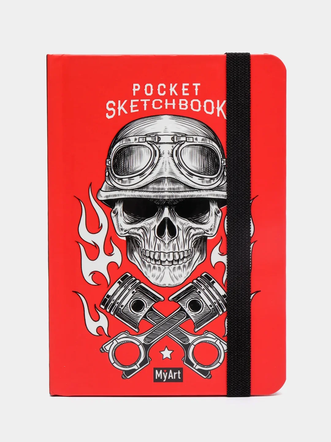 Золотой скетчбук А6 MyArt Pocket, с резинкой, 48 листов. Проф-Пресс