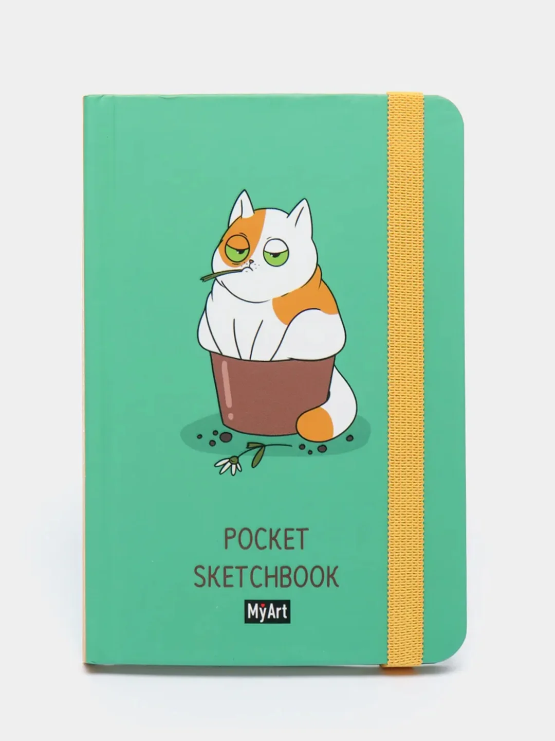 Красный скетчбук А6 MyArt Pocket, с резинкой, 48 листов. Проф-Пресс