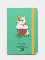 Красный скетчбук А6 MyArt Pocket, с резинкой, 48 листов. Проф-Пресс