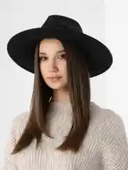 Черный женская шляпа