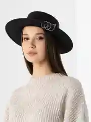 Черный женская шляпа