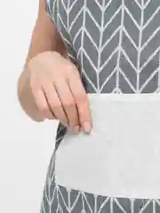 Белый фартук хлопковый кухонный