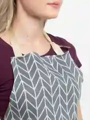 Белый фартук хлопковый кухонный