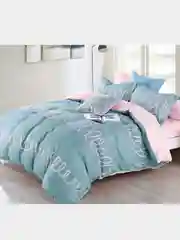 Кораллово-розовый комплект постельного белья ,2х спальный ,Состав ткани - САТИН