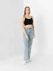 Черный топ женский, базовый