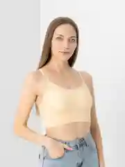 Бежевый топ женский, базовый