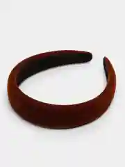 Шоколадный ободок для волос бархатный