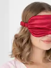Вишнёвый маска для сна на резинке, мягкая, 8 цветов