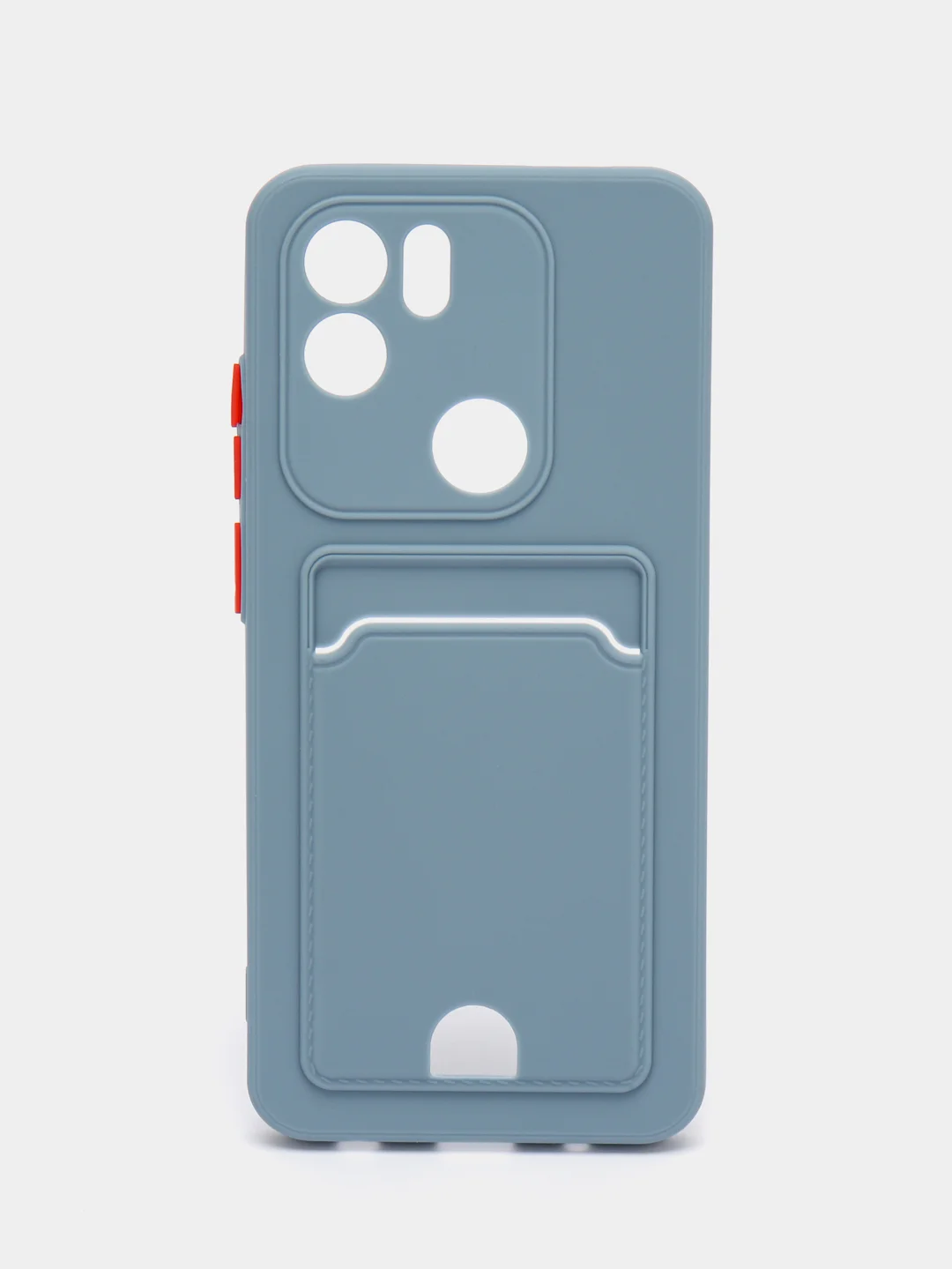 Серый чехол XIAOMI POCO C51 / REDMI A2 PLUS / A2 / REDMI A1 PLUS / A1 с  карманом для карты