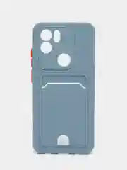 Серый чехол XIAOMI POCO C51 / REDMI A2 PLUS / A2 / REDMI A1 PLUS / A1 с  карманом для карты