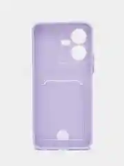 Лавандовый чехол VIVO Y22  с защитой камеры и карманом для пластиковой карты