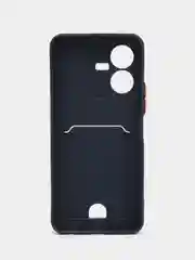 Темно-синий чехол VIVO Y22  с защитой камеры и карманом для пластиковой карты