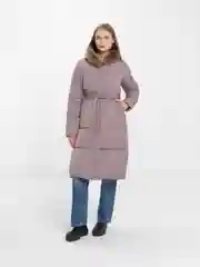 Пудровый куртка - пальто женская зимняя