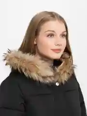 Черный куртка - пальто женская зимняя