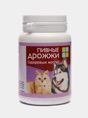 Пивные дрожжи для кошек и собак с кальцием "Вака", 80 таблеток