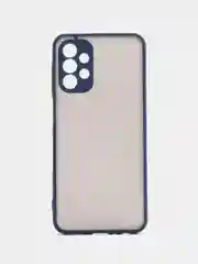 Синий чехол пластиковый Samsung Galaxy A13, Самсунг Галакси А13 4G, матовый, с цветными кнопками