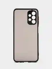 Черный чехол пластиковый Samsung Galaxy A13, Самсунг Галакси А13 4G, матовый, с цветными кнопками