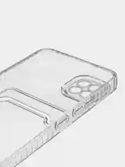 Прозрачный чехол противоударный Realme C11 2021, C20, прозрачный с карманом для карты