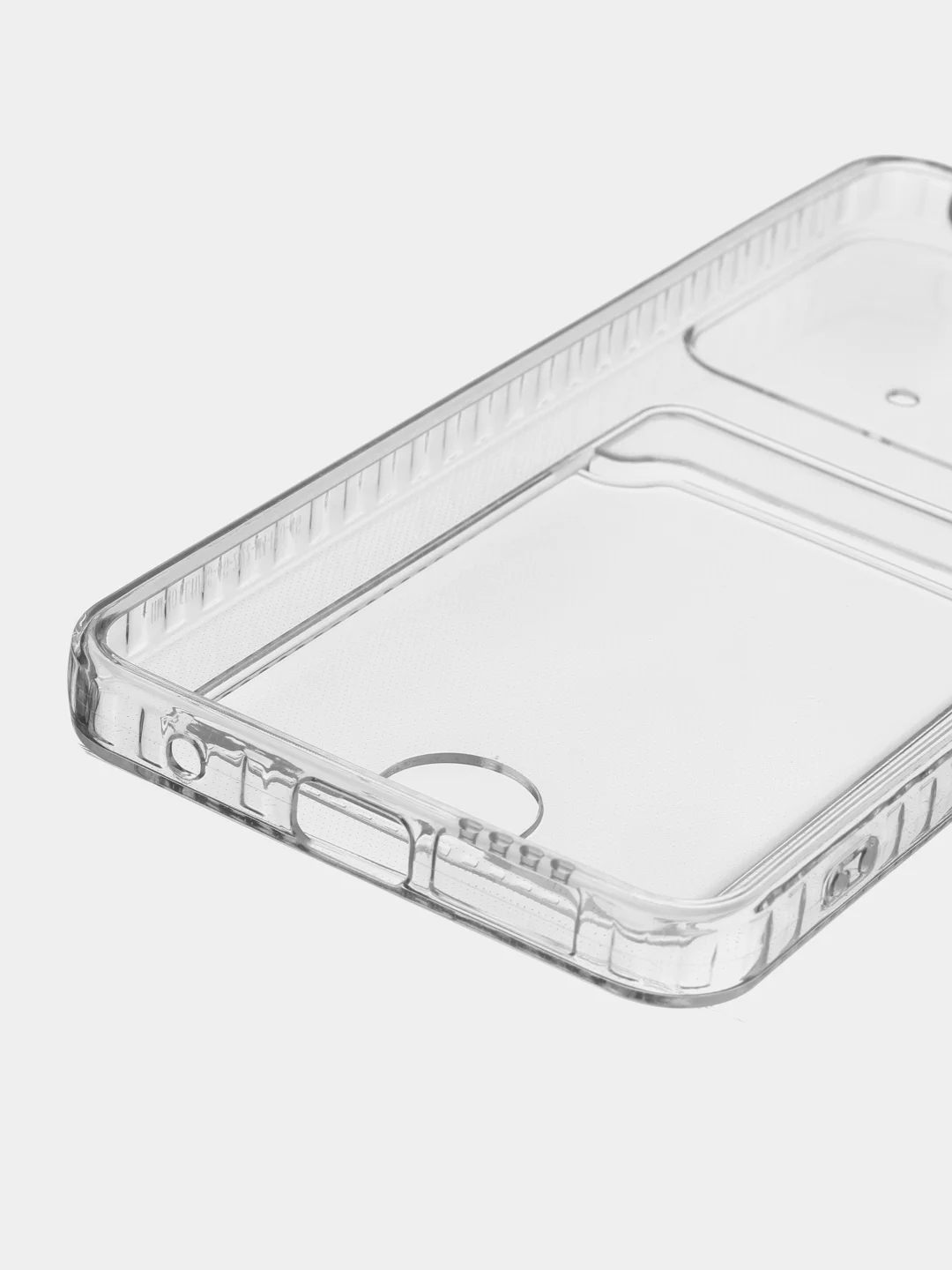 Прозрачный чехол противоударный Xiaomi Poco M4 Pro 4G, Поко М4 Про прозрачный, с карманом для карты