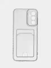 Марсала чехол противоударный для Samsung Galaxy A14 (Самсунг А14) прозрачный, с карманом для карты