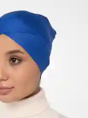Синий шапочка мусульманская с нахлестом