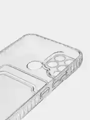 Прозрачный чехол противоударный Realme C21Y C25Y C15 C25 C25S Реалми прозрачный с карманом для карты