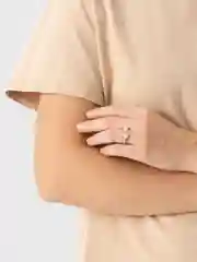 Серебряный кольцо "Две жемчужины", открытое