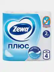 Туалетная бумага Zewa белая, 2 слоя, 4 рулона