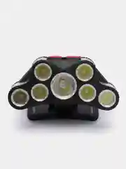 Черный фонарь налобный, сетодиодный, аккумуляторный, 4 режима, 7 LED, зарядка USB