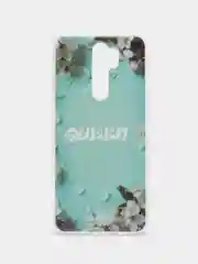Светло-синий чехол Xiaomi Redmi Note 8 Pro, Сяоми Редми Нот 8 Про силиконовый, с рисунком