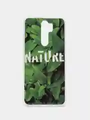 Тёмно-зелёный чехол Xiaomi Redmi Note 8 Pro, Сяоми Редми Нот 8 Про силиконовый, с рисунком