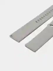 Серебряный силиконовый ремешок универсальный для Xiaomi Amazfit Bip / Samsung / Huawei, 20 мм
