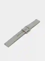 Серебряный силиконовый ремешок универсальный для Xiaomi Amazfit Bip / Samsung / Huawei, 20 мм