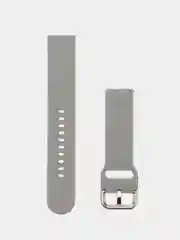 Серебряный силиконовый ремешок универсальный для Xiaomi Amazfit Bip / Samsung / Huawei, 20 мм