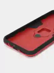 Красный чехол противоударный с кольцом на Realme C33 (Реалми С33)
