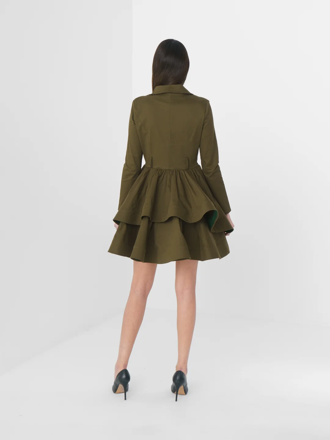 Зелёный хаки платье DRESS 005