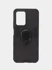 Черный чехол противоударный с кольцом на Realme C33 (Реалми С33)