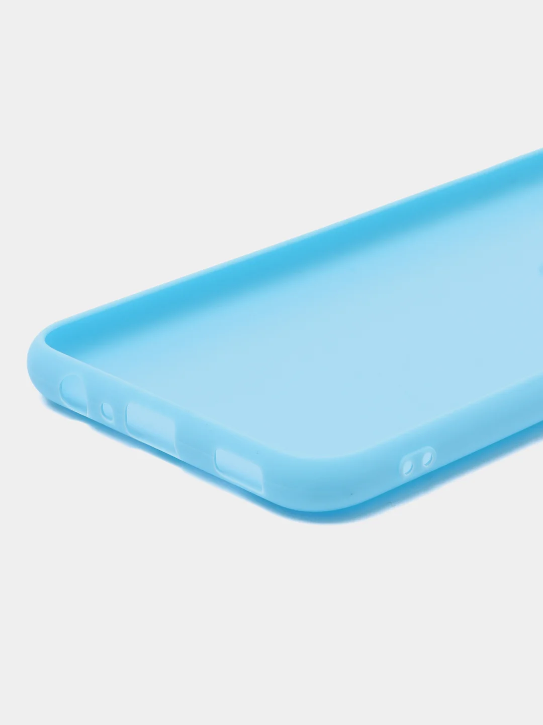 Голубой чехол силиконовый на Samsung Galaxy A02 (Самсунг Галакси А02), цветной, матовый