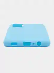 Голубой чехол силиконовый на Samsung Galaxy A02 (Самсунг Галакси А02), цветной, матовый