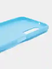 Голубой чехол силиконовый на Samsung Galaxy A02 (Самсунг Галакси А02), цветной, матовый