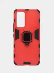 Красный чехол противоударный с кольцом-держателем на Xiaomi 12 Lite (Сяоми 12 Лайт)