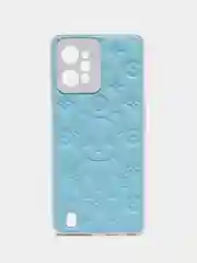 Голубой чехол Realme C31 / Реалми С31 пластиковый, под кожу