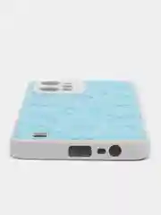 Голубой чехол Realme C31 / Реалми С31 пластиковый, под кожу