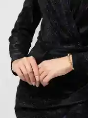 Золотой браслет женский, со стразами
