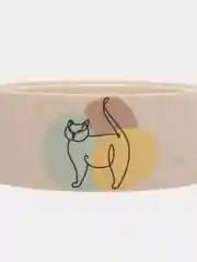 Бежевый меланж миска для кошек и собак мелких пород, пластик, 0,3 л