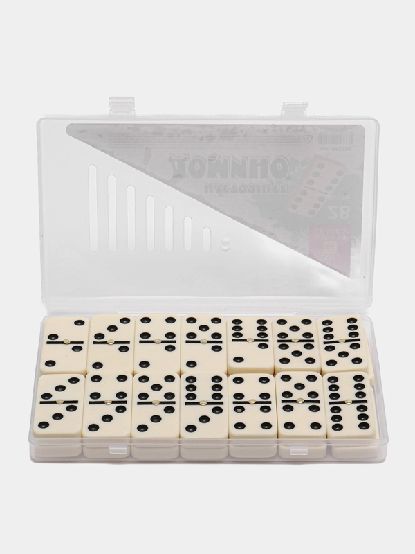 Игра настольная "ДОМИНО", пластиковый кейс, 17x10см, ЗОЛОТАЯ СКАЗКА, 662296