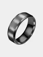 Серебряный кольцо стальное, 8 мм