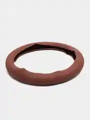 Тёмно-коричневый оплетка на руль силиконовая с кожаной текстурой